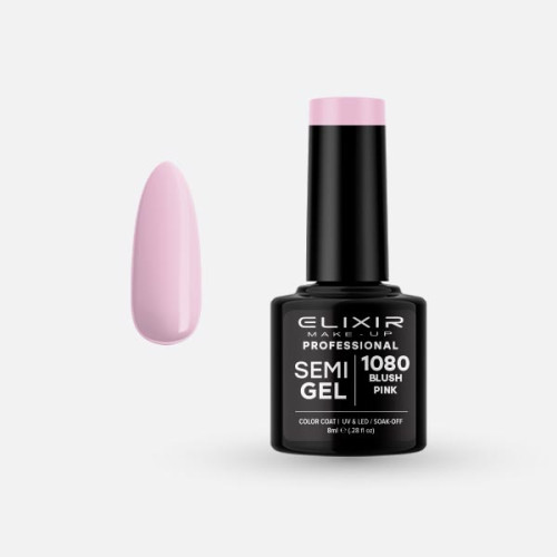 Elixir Ημιμόνιμο βερνίκι 8ml – #1080 (Blush Pink)