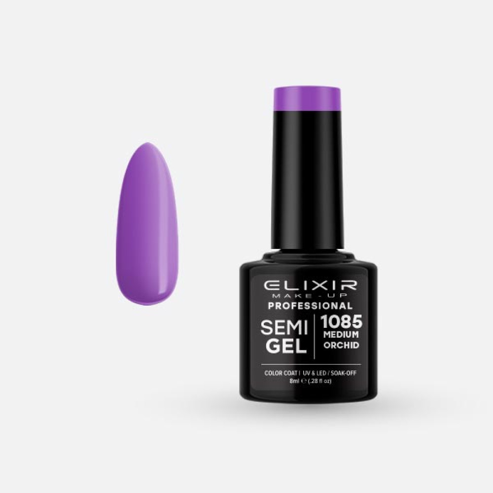 Elixir Ημιμόνιμο βερνίκι 8ml – #1085 (Medium Orchid)