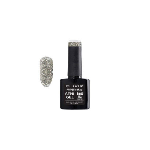 Elixir Ημιμόνιμο βερνίκι 8ml – #860 (80’s Shiny Silver)