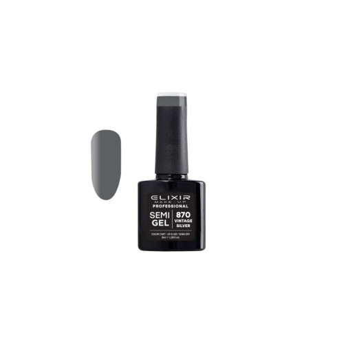 Elixir Ημιμόνιμο βερνίκι 8ml – #870 (Vintage Silver)