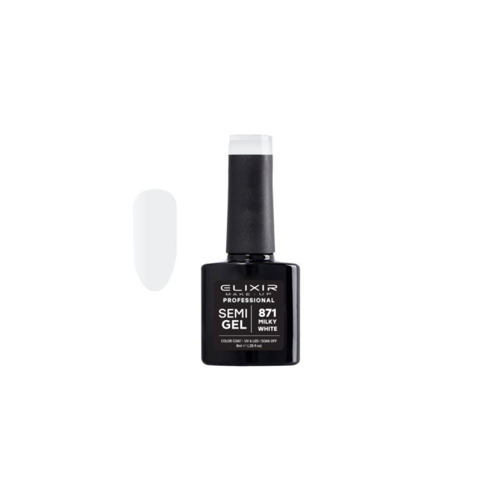 Elixir Ημιμόνιμο βερνίκι 8ml – #871 (Milky White)