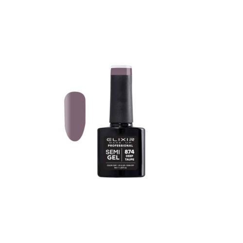 Elixir Ημιμόνιμο βερνίκι 8ml – #874 (Deep Taupe)