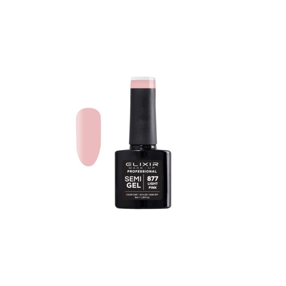 Elixir Ημιμόνιμο βερνίκι 8ml – #877 (Light Pink)