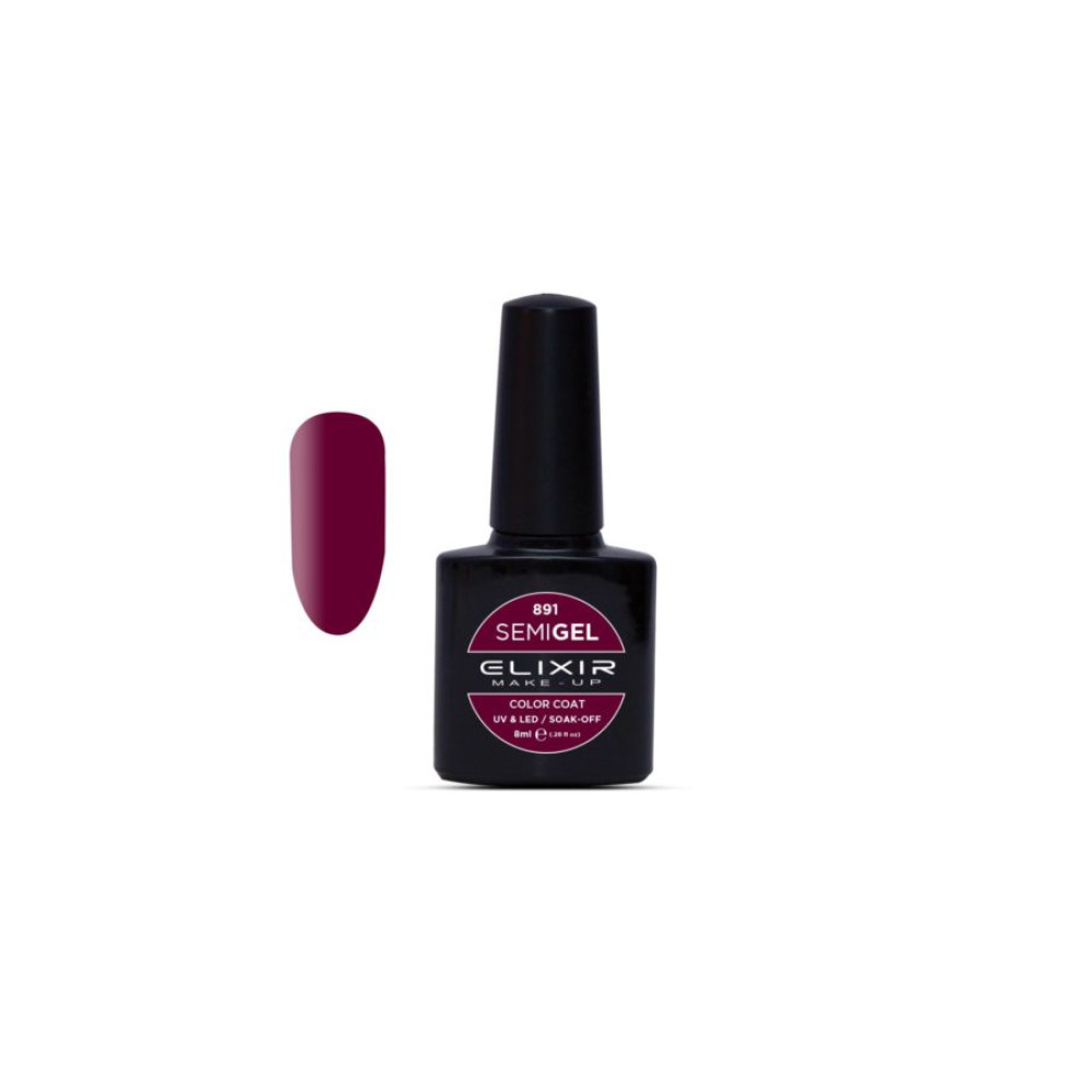 Elixir Ημιμόνιμο βερνίκι 8ml – #891 (Rich maroon)