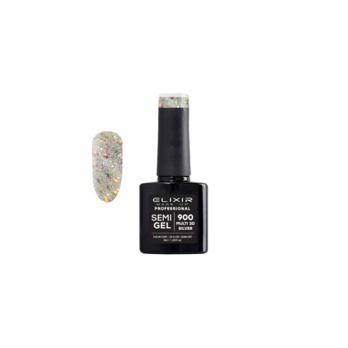 Elixir Ημιμόνιμο βερνίκι 8ml – #900 (Multi 3D Silver)
