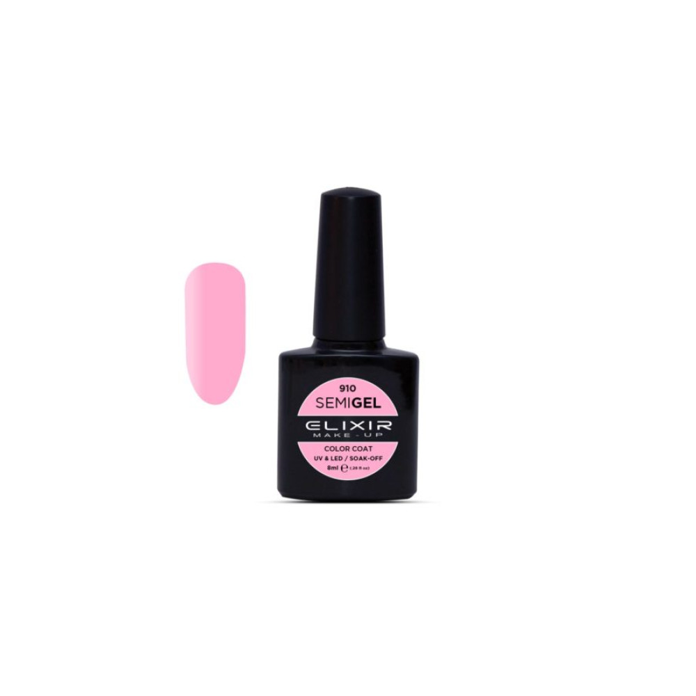 Elixir Ημιμόνιμο βερνίκι 8ml – #910 (Rose Pink)