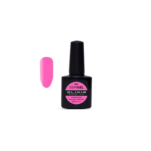 Elixir Ημιμόνιμο βερνίκι 8ml – #912 (Fuchsia Pink)