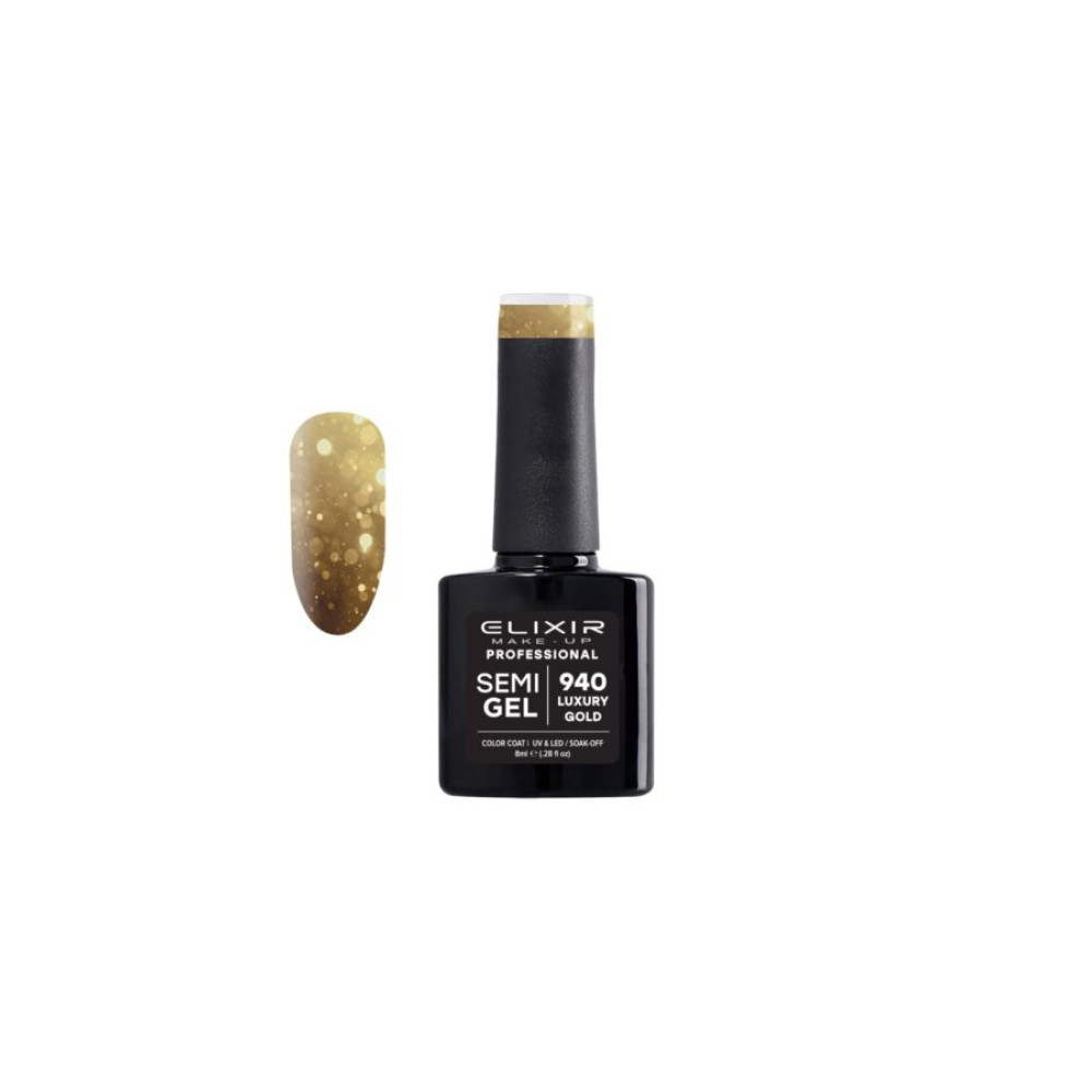 Elixir Ημιμόνιμο βερνίκι 8ml – #940 (Luxury Gold)