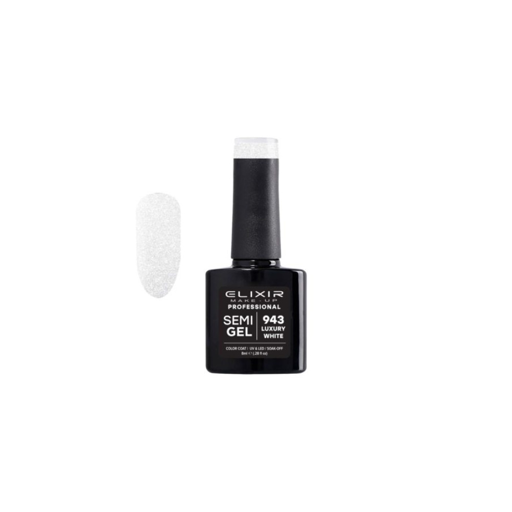 Elixir Ημιμόνιμο βερνίκι 8ml – #943 (Luxury White)