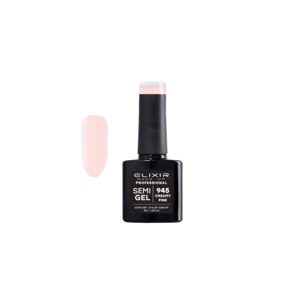 Elixir Ημιμόνιμο βερνίκι 8ml – #945 (Creamy Pink)