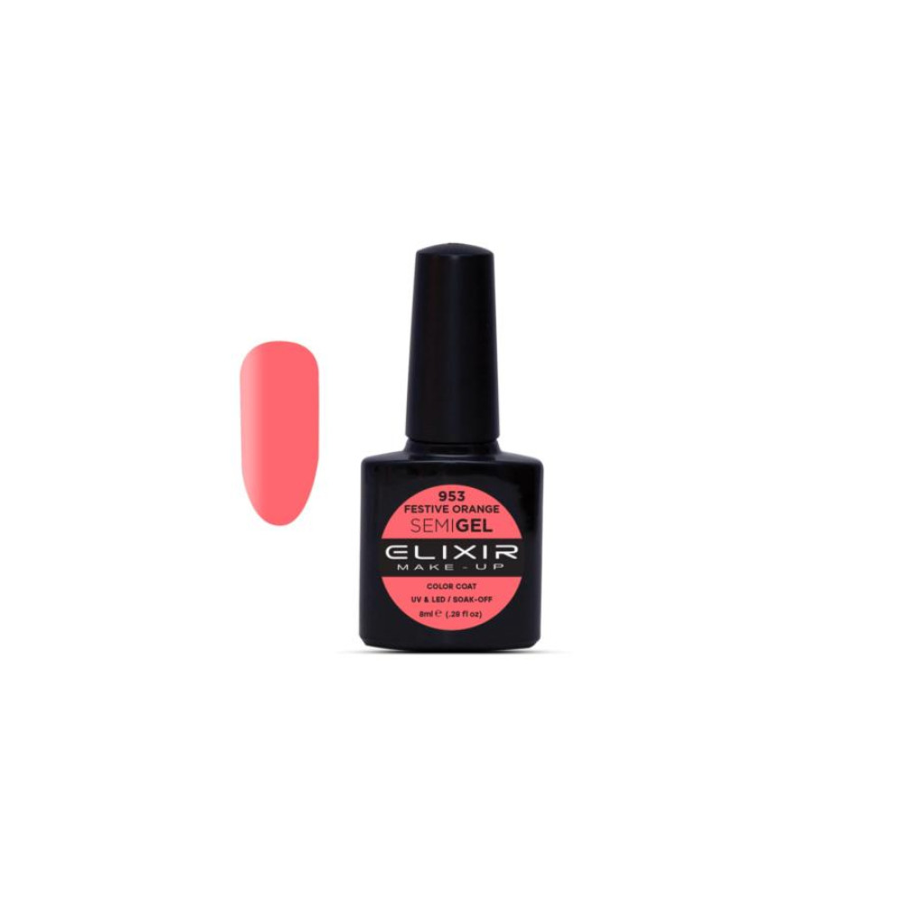 Elixir Ημιμόνιμο βερνίκι 8ml – #953 (Festive Orange)
