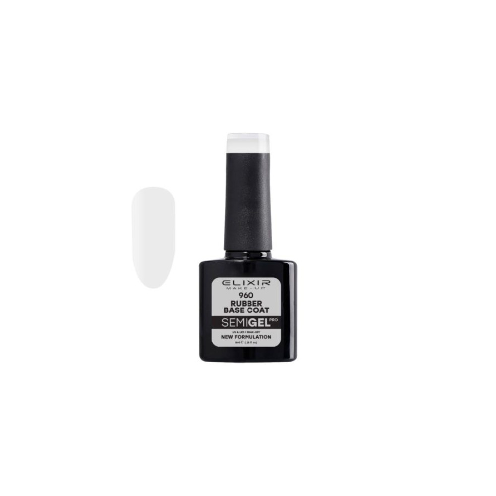 Elixir Ημιμόνιμο βερνίκι 8ml – #960 (Rubber Base Coat)