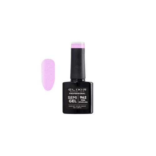 Elixir Ημιμόνιμο βερνίκι 8ml – #962 (Pink Sparkling)