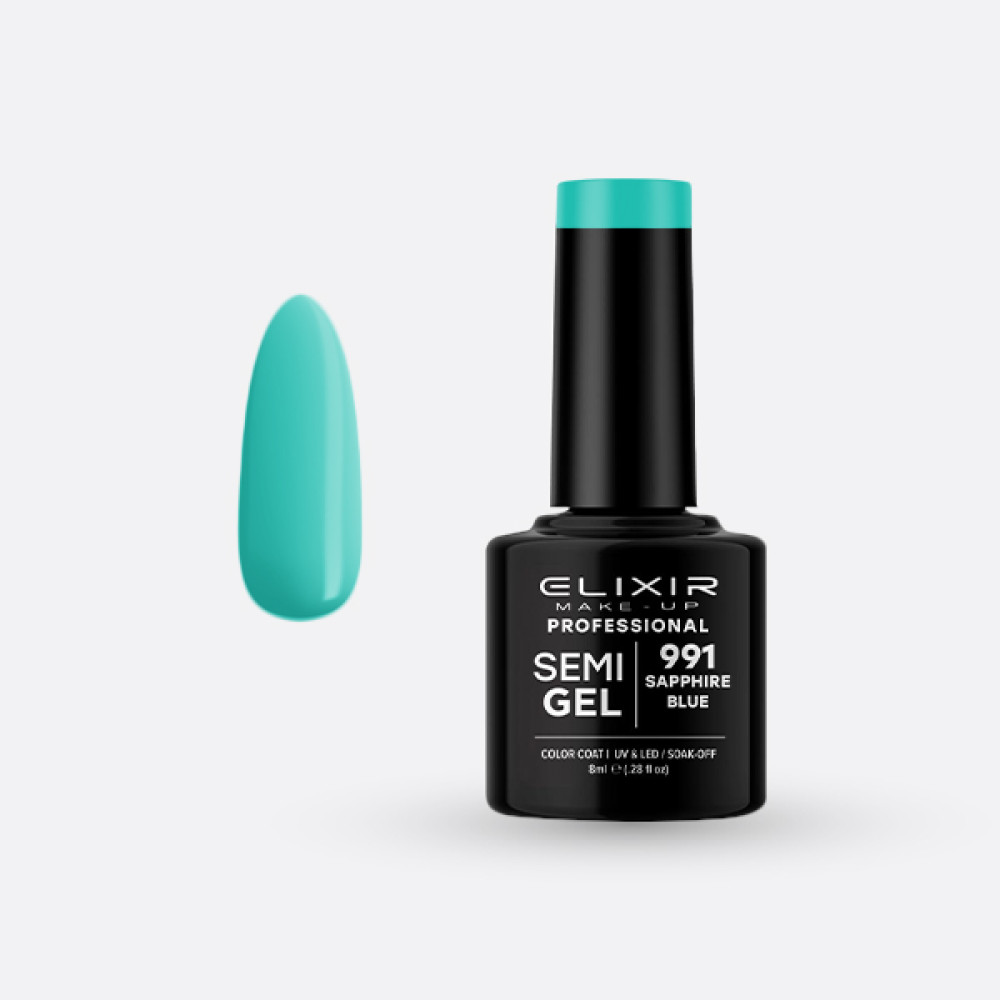 Elixir Ημιμόνιμο βερνίκι 8ml – #991 (Sapphire Blue)