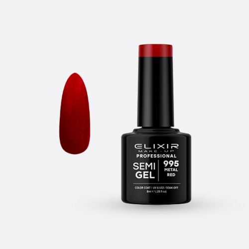 Elixir Ημιμόνιμο βερνίκι 8ml – #995 (Metal Red)