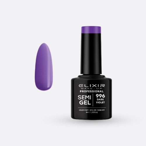Elixir Ημιμόνιμο βερνίκι 8ml – #996 (Dark Violet)