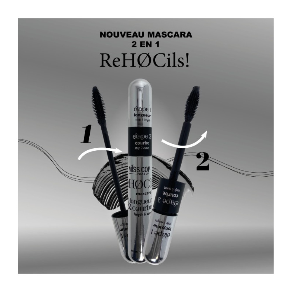 Miss Cop Mascara Black 2 en 1 - REHOCILS