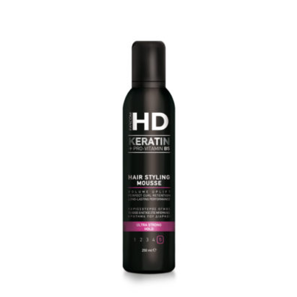 HD Farcom Αφρός Μαλλιών Ultra Δυνατό Κράτημα με Κερατίνη &amp; Προβιταμίνη - Β5 250ml