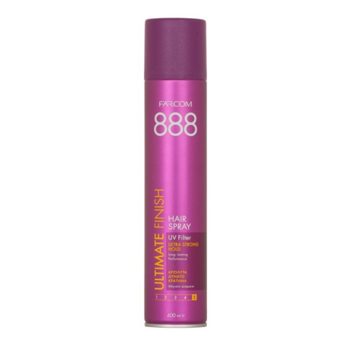 Farcom 888 Ultimate Finish Hair Spray για Απόλυτα Δυνατό Κράτημα 400ml Farcom 888 Ultimate Finish Hair Spray για Απόλυτα Δυνατό Κράτημα 400ml