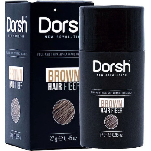 Dorsh New Revolution Brown Hair Fiber Κάλυψης Αραίωσης Καστανών Μαλλιών 27gr. 