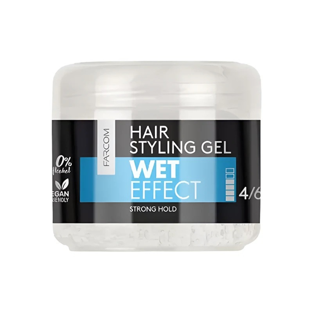 Farcom Styling Gel Wet Look Τζελ Μαλλιών Για Δυνατό Κράτημα 250ml.