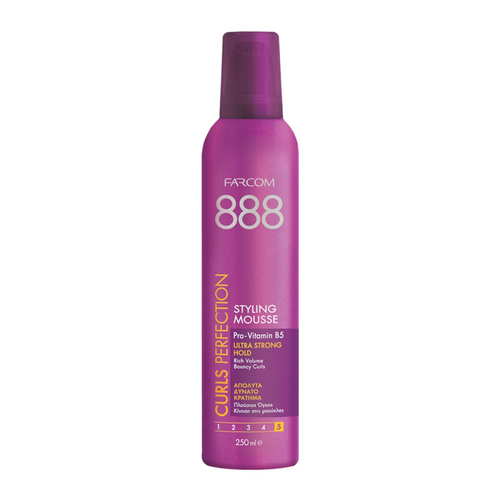 Farcom 888 Curls Perfection Styling Mousse X-Strong Provitamin B5 250ml Farcom 888 Curls Perfection Styling Mousse X-Strong Provitamin B5 250ml