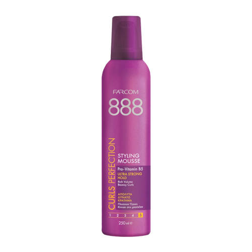 Farcom 888 Curls Perfection Styling Mousse X-Strong Provitamin B5 250ml