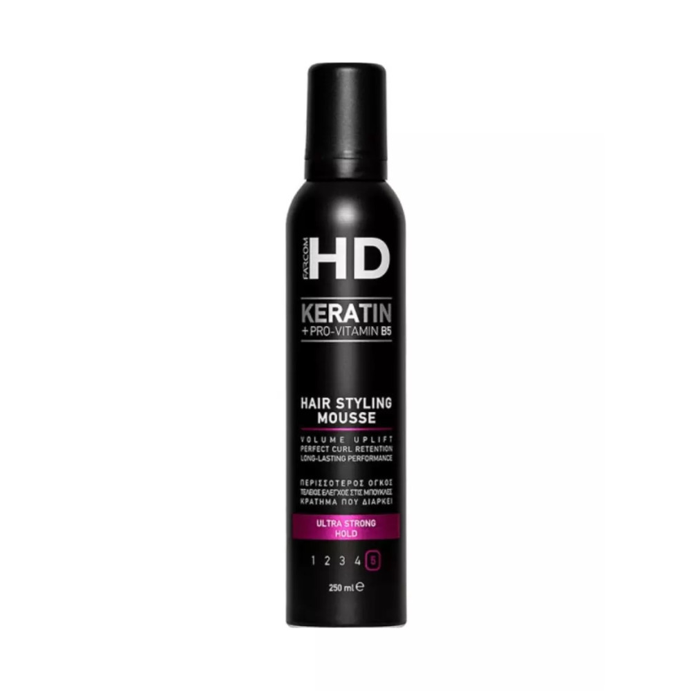 Farcom HD Αφρός Μαλλιών Ultra Δυνατό Κράτημα με Κερατίνη & Προβιταμίνη - Β5 250ml Farcom HD Αφρός Μαλλιών Ultra Δυνατό Κράτημα με Κερατίνη & Προβιταμίνη - Β5 250ml
