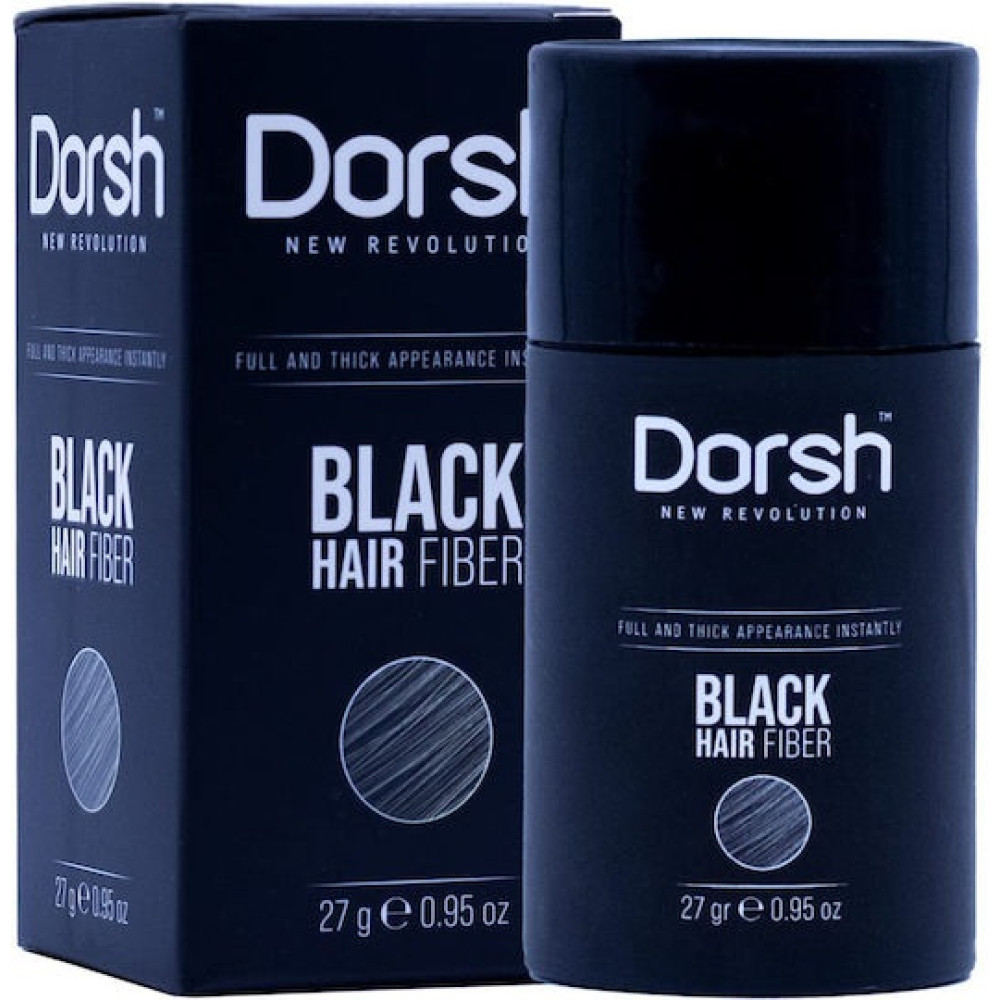 Dorsh New Revolution Black Hair Fiber Κάλυψης Αραίωσης Μαύρων Μαλλιών 27gr. Dorsh New Revolution Black Hair Fiber Κάλυψης Αραίωσης Μαύρων Μαλλιών 27gr.