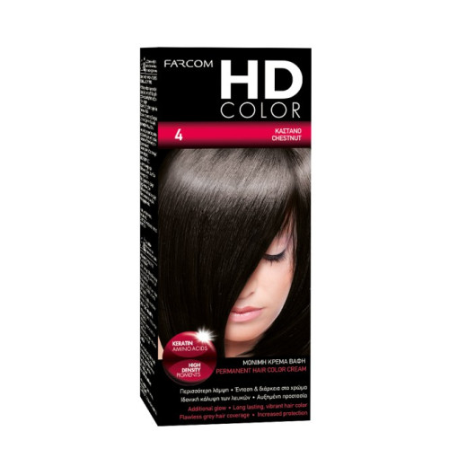 HD Color Σετ Βαφης Νο4 60ml Καστανο