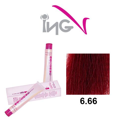 Βαφή ING 100ml Νο 6.66 - Ξανθό Σκούρο Κόκκινο Έντονο