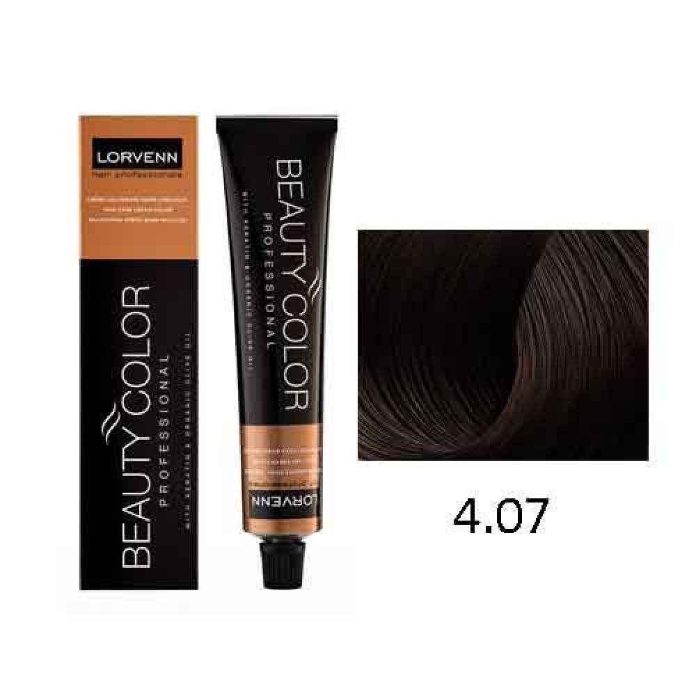 LORVENN Beauty Color 70ml No 4.07 - Φυσικό Καστανό Καφέ