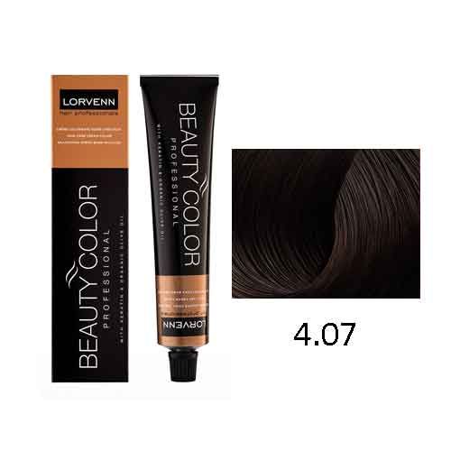 LORVENN Beauty Color 70ml No 4.07 - Φυσικό Καστανό Καφέ