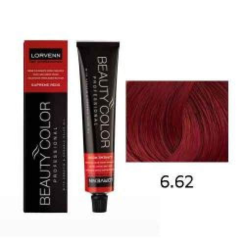 LORVENN Beauty Color 70ml Supreme Red No 6.62 - Ξανθό Σκούρο Κόκκινο Ρούμπίνι