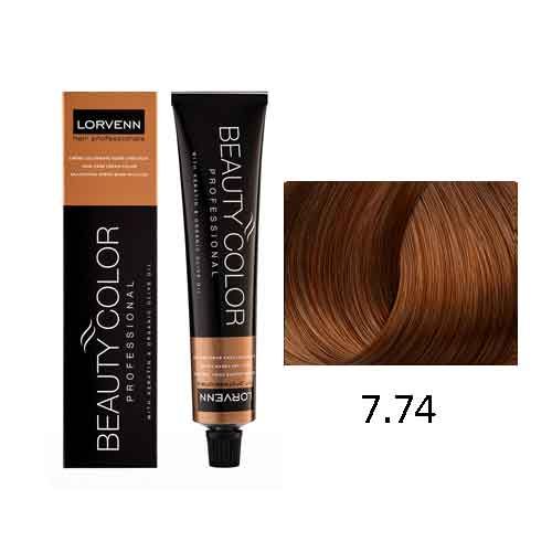 LORVENN Beauty Color 70ml No 7.74 - Ξανθό Καφέ Χάλκινο
