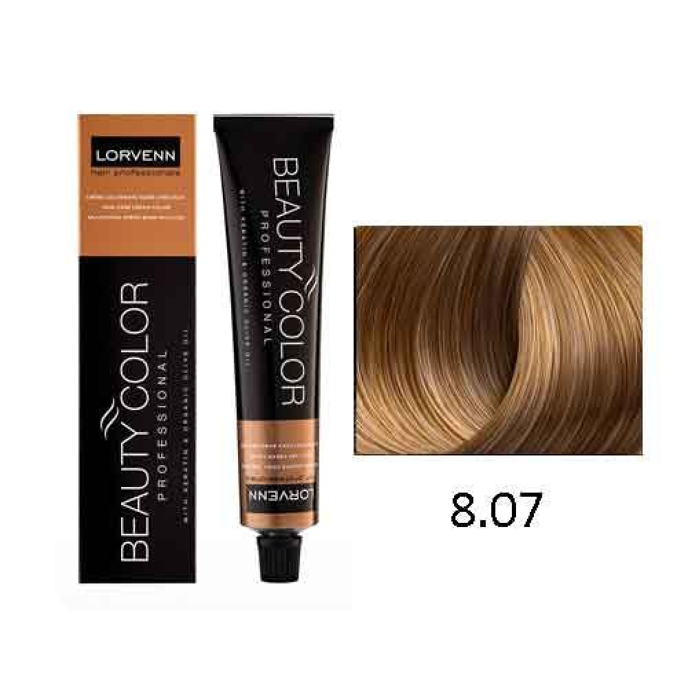 LORVENN Beauty Color 70ml No 8.07 - Φυσικό Ανοιχτό Ξανθό Καφέ