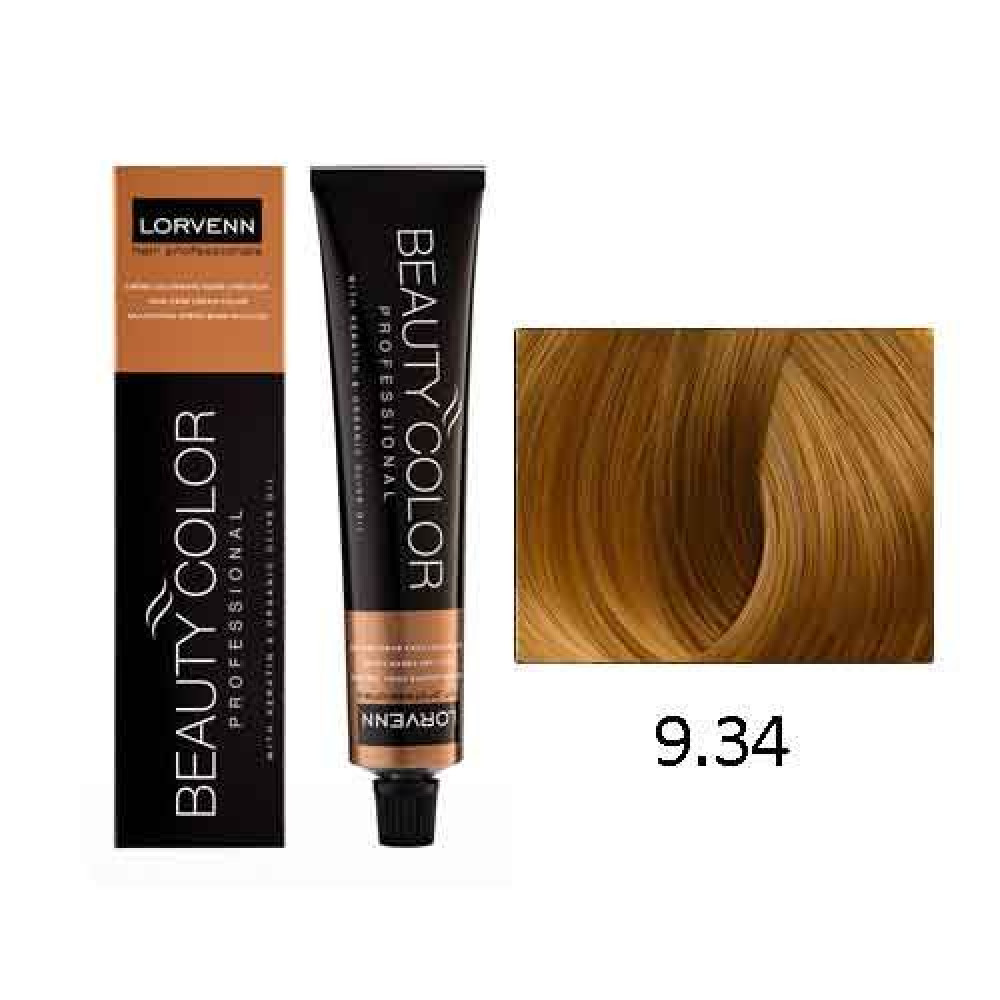 LORVENN Beauty Color 70ml No 9.34 - Ξανθό Πολύ Ανοιχτό Ντορέ Χάλκινο