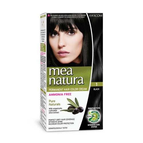 Mea Natura Νο 1 Μαύρο Βαφή Χωρίς Αμμωνία