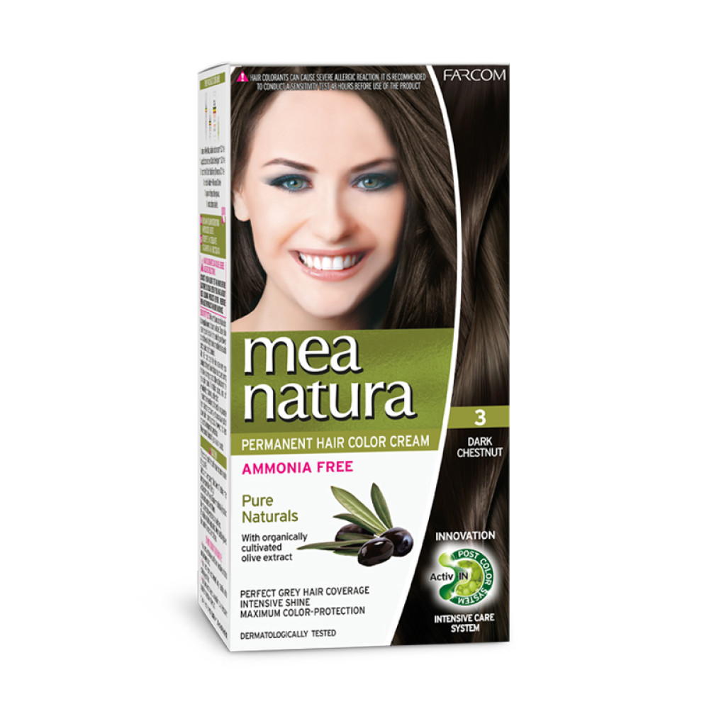 Mea Natura Νο 3 Καστανό Σκούρο Βαφή Χωρίς Αμμωνία