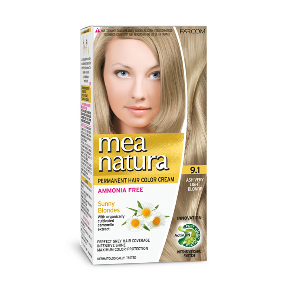 Mea Natura Νο 9.1 Ξανθό Πολύ Ανοιχτό Σαντρέ Βαφή Χωρίς Αμμωνία