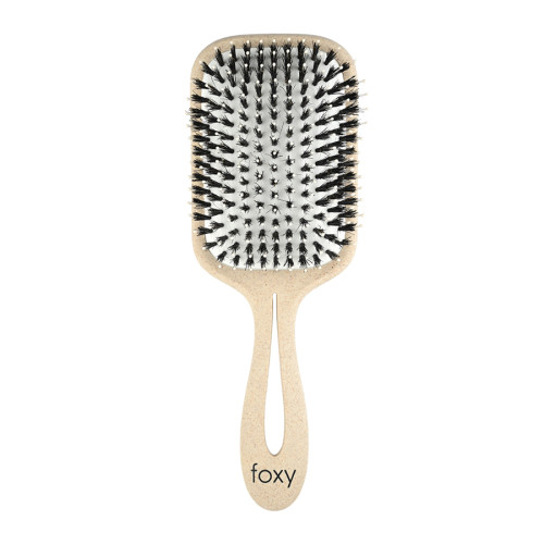 Foxy Ορθογώνια Βούρτσα Χτενίσματος Διπλά Δόντια Μπεζ