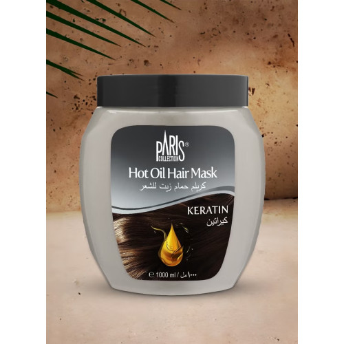 Paris Collection Keratin Hot Oil Hair Mask Ενυδατική Μάσκα Aποκατάστασης Για Θρέψη Ταλαιπωρημένων και Φριζαρισμένων Μαλλιών 1000ml