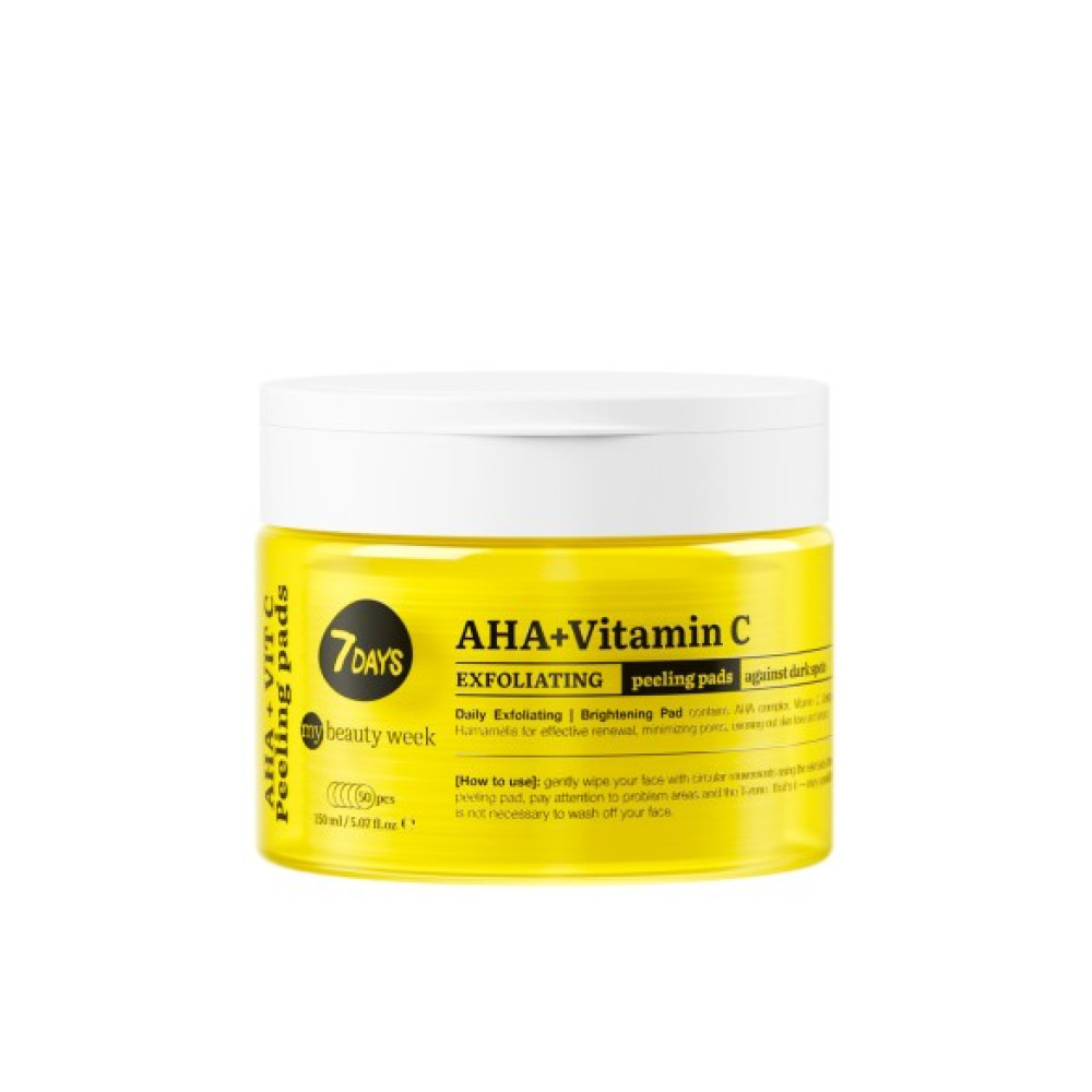 7DAYS Korean Απολεπιστικά δισκία 2 όψεων AHA+VITAMIN C 7DAYS Korean Απολεπιστικά δισκία 2 όψεων AHA+VITAMIN C