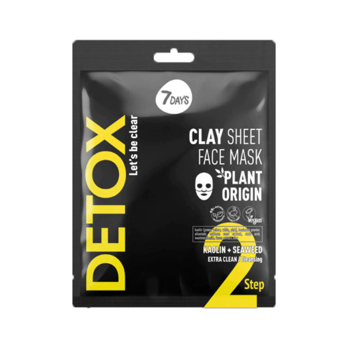 7DAYS Clay Sheet Face Mask Kaolin & Seaweed Step 2