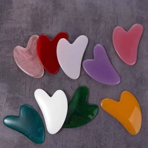 Catrin Πέτρα Μασάζ Gua Sha 8.5cm για Πρόσωπο και Λαιμό Λιλά