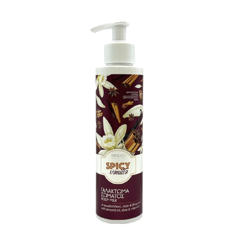 Tango Γαλάκτωμα Σώματος Spicy Vanilla με Αμυγδαλέλαιο, Αλόη και Βιταμίνη Ε 250ml Tango Γαλάκτωμα Σώματος Spicy Vanilla με Αμυγδαλέλαιο, Αλόη και Βιταμίνη Ε 250ml