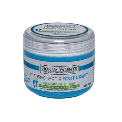 Donna Valente Intensive Repair Foot Cream - Peppermint & Urea - 210ml Donna Valente Intensive Repair Foot Cream - Peppermint & Urea - 210ml
