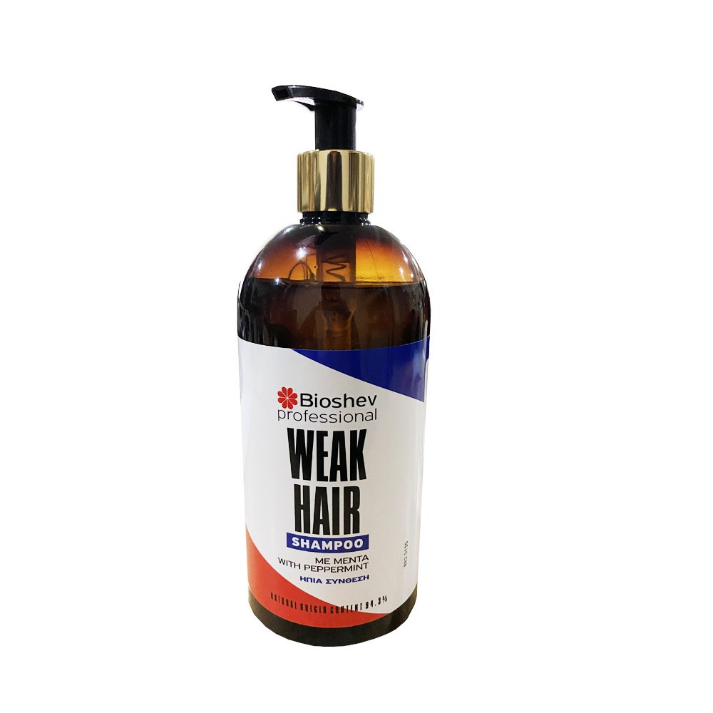 Bioshev Σαμπουάν Μαλλιών Με Μέντα Weak Hair Shampoo 500ml