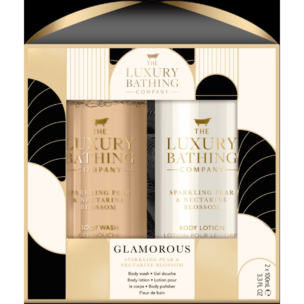 Catrin "The Luxury Bathing Company Glamorous Kit Sparkling Pear & Nectarine Blossom" Σετ 3τμχ.