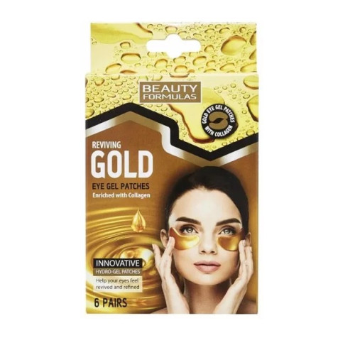Beauty Formulas Τζελ Επιθέματα Ματιών Reviving Gold Με Κολλαγόνο - 6 Ζεύγη
